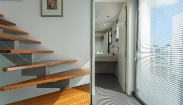 Resa Estates Ibiza Jesus townhouse 3 bedrooms te koop sale interior stair.jpg